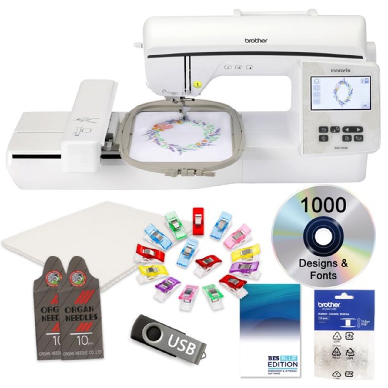 Brother Innov-is NQ1700E Embroidery Machine 10x6 With $599 Bonus Bundle